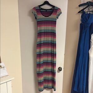 Striped Multicolor Maxi Dress